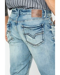 Moonshine Spirit Men's Sutton Wash Decker Slim Straight Stretch Denim Jeans
