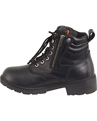 Milwaukee Leather Women's Waterproof Side Zipper Boots - Round Toe
