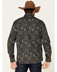 Moonshine Spirit Men's Legacy Large Paisley Print Long Sleeve Western Shirt