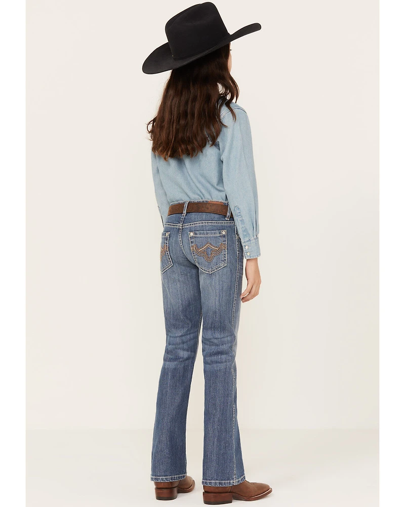 Shyanne Girls' Light Wash Stretch Bootcut Riding Jeans
