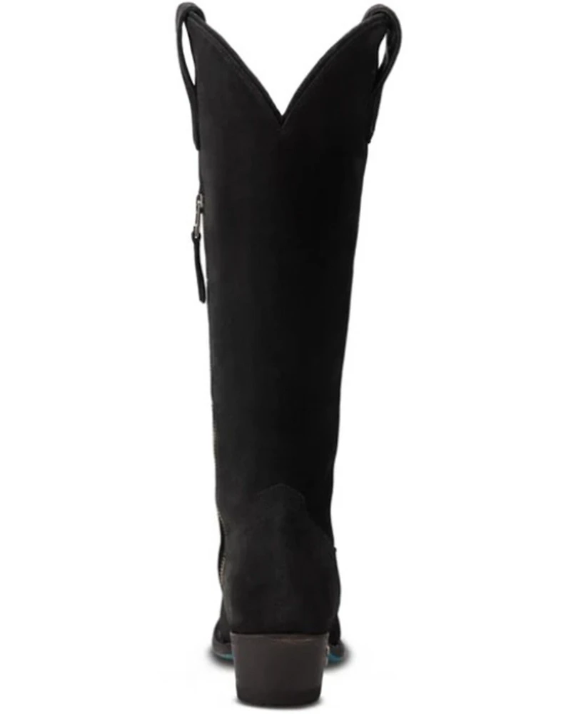 Lane Women's Plain Jane Suede Tall Western Boots - Round Toe