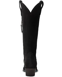 Lane Women's Plain Jane Suede Tall Western Boots - Round Toe