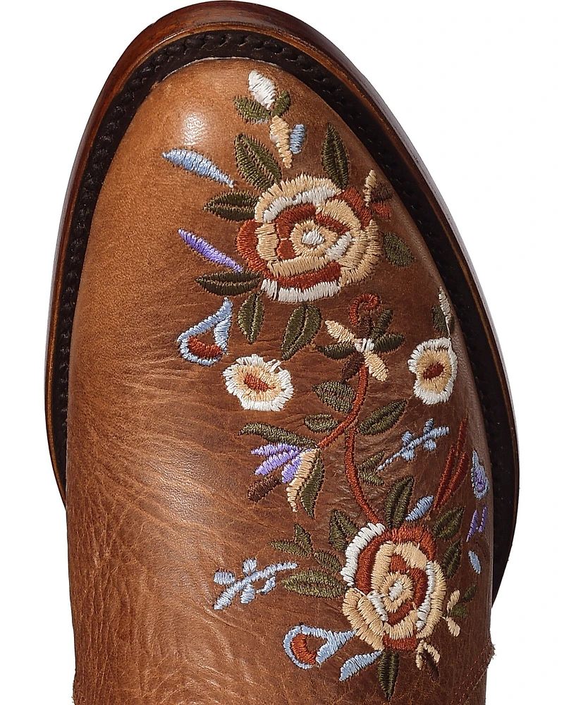 Shyanne Women's Millie Floral Embroidered Booties - Round Toe