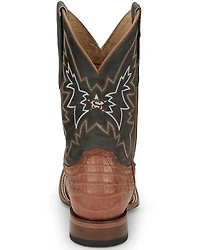 Justin Men's Haggard Exotic Caiman Western Boots - Broad Square Toe