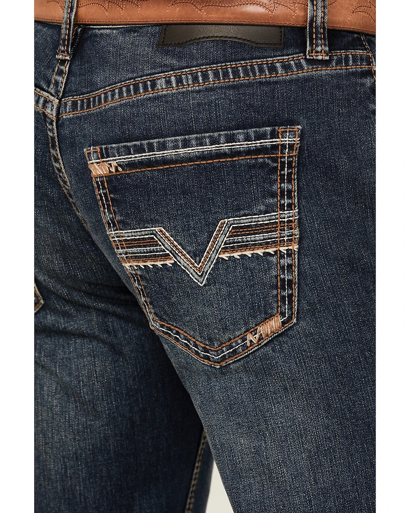 Rock & Roll Denim Men's Pistol Dark Wash Straight Reflex Stretch Jeans