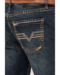 Rock & Roll Denim Men's Pistol Dark Wash Straight Reflex Stretch Jeans