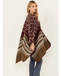 Shyanne Women's Melange Yarn Cozy Shawl