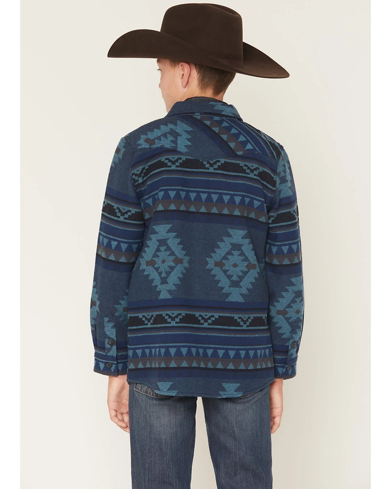 Cody James Boys' Rosewell Southwestern Print Button-Down Flannel Shirt Jacket