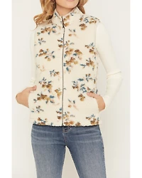 Shyanne Women's Floral Print Sherpa Vest