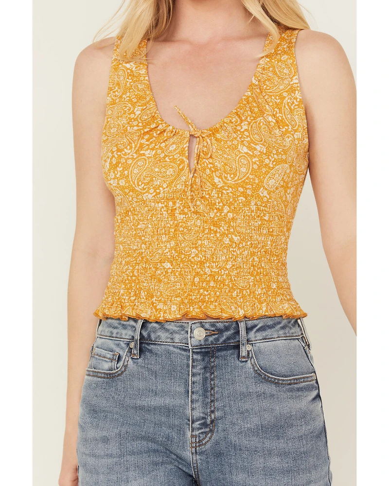 Bila Women's Ditsy Floral Print Cropped Tank Top