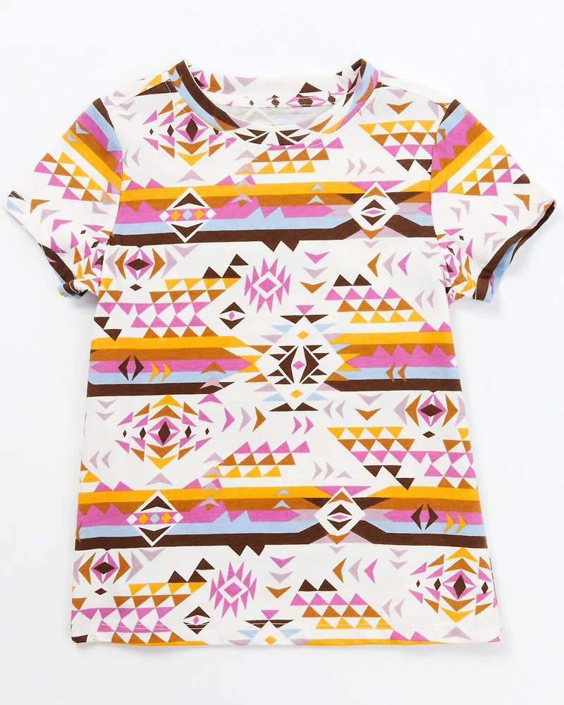 Shyanne Toddler Girls' Southwestern Printed Top and Overall Dress