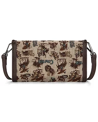 Wrangler Women's Retro Cowboy Print Crossbody Bag