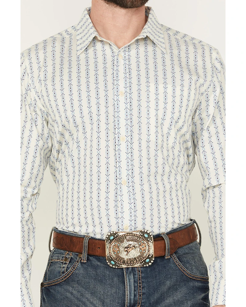 Gibson Trading Co Men's Luau Larry Geo Stripe Long Sleeve Button-Down Stretch Western Shirt