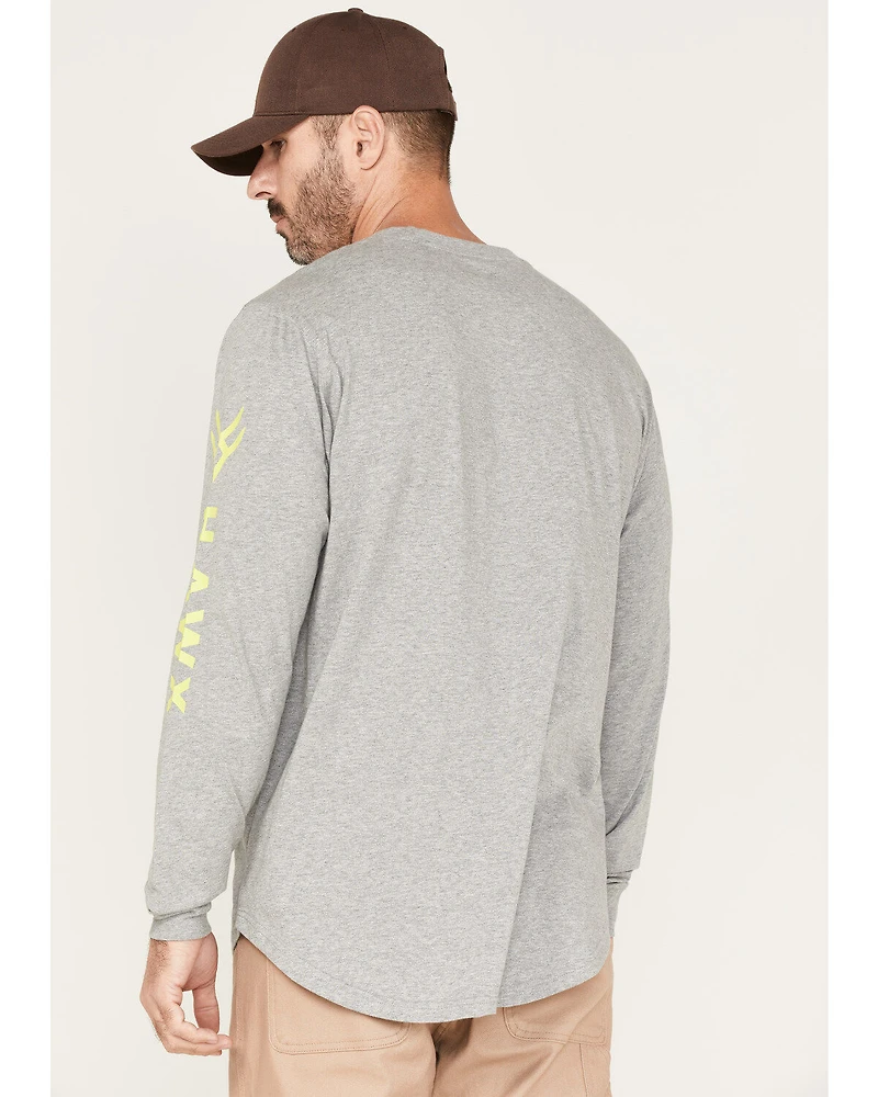 Hawx Men's Solid Logo Graphic Work T-Shirt