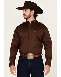 Ariat Men's Team Logo Solid Long Sleeve Button-Down Western Shirt