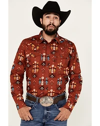 Cody James Men's Firewater Southwestern Print Long Sleeve Snap Western Shirt
