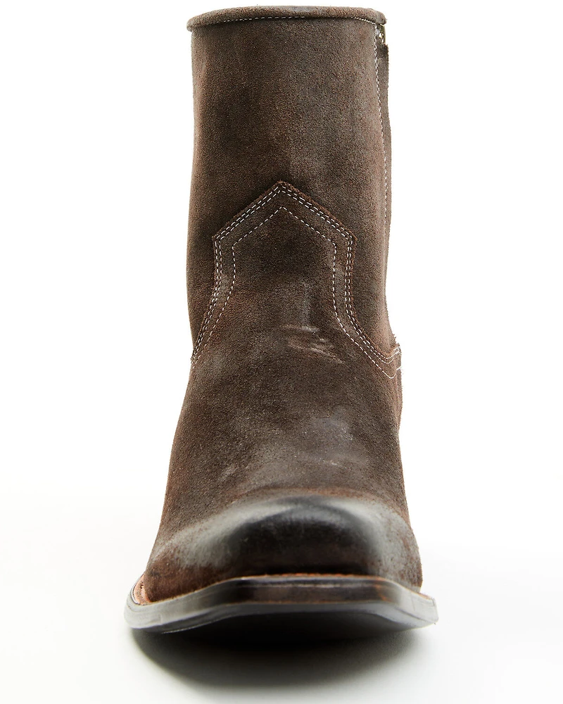 Moonshine Spirit Men's 8" Pancho Roughout Zipper Western Boots - Square Toe