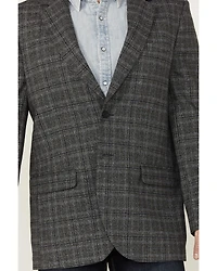 Rock & Roll Denim Men's Plaid Print Button-Down Sport Coat