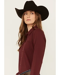 Ariat Women's Solid Long Sleeve Button-Down Performance Western Shirt