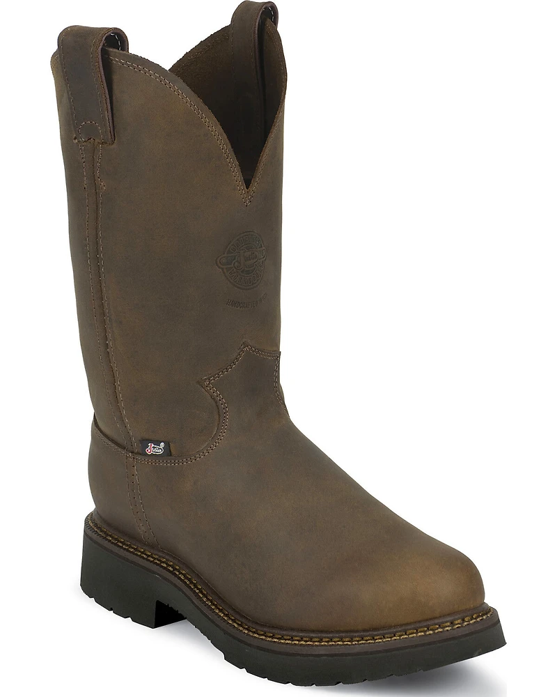 Justin Men's J-Max Balusters Electrical Hazard Pull On Work Boots - Steel Toe