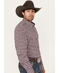 RANK 45® Men's Event Medium Geo Print Long Sleeve Button-Down Western Shirt
