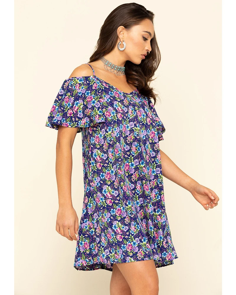 Red Label by Panhandle Women's Cold Shoulder Mini Dress