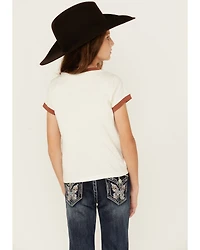 Shyanne Girls' Long Live Cowgirls Short Sleeve Graphic Ringer Tee
