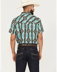 Rock & Roll Denim Men's Boot Barn Exclusive Tek Southwestern Short Sleeve Snap Stretch Western Shirt