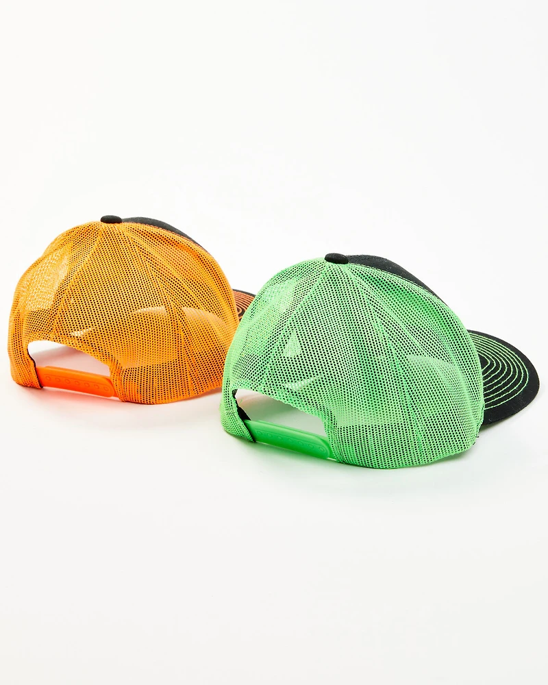 Justin Men's Assorted Embroidered Neon Logo Mesh Back Trucker Cap