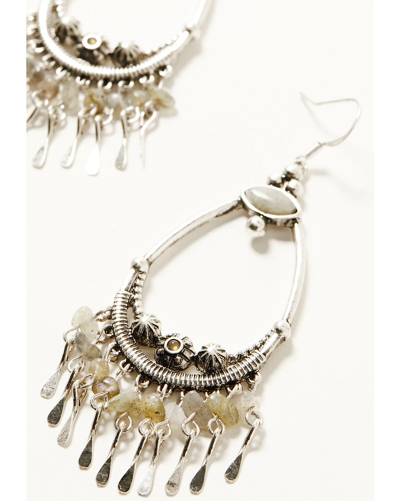 Shyanne Women's Soleil Silver Teardrop Earrings