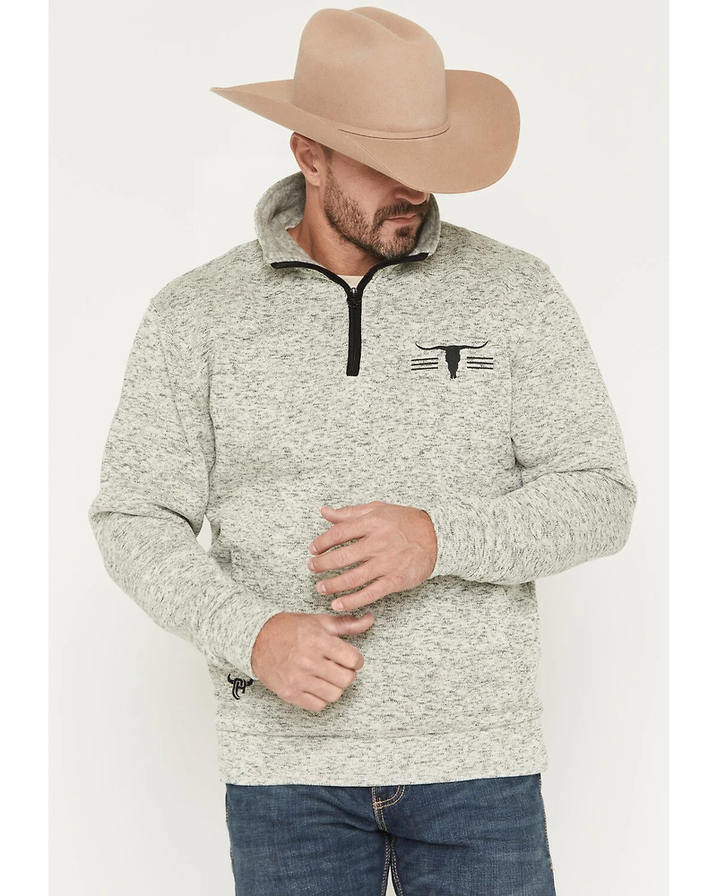Cowboy Hardware Men's Heathered 1/4 Zip Pullover