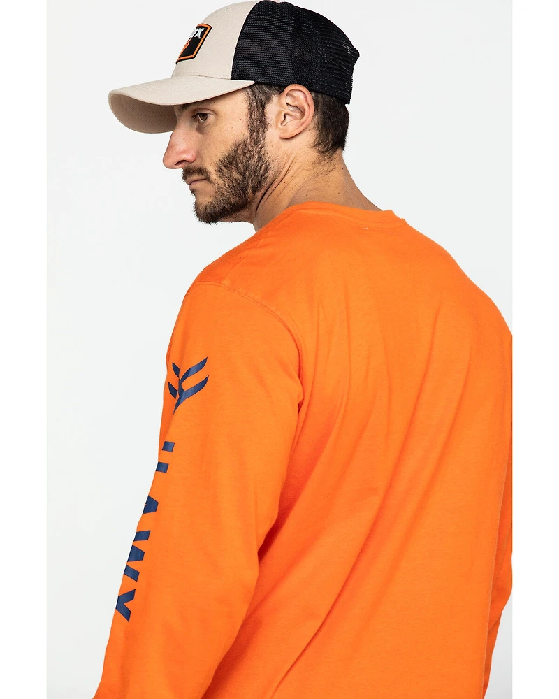 Hawx Men's Logo Long Sleeve Work T-Shirt - Big