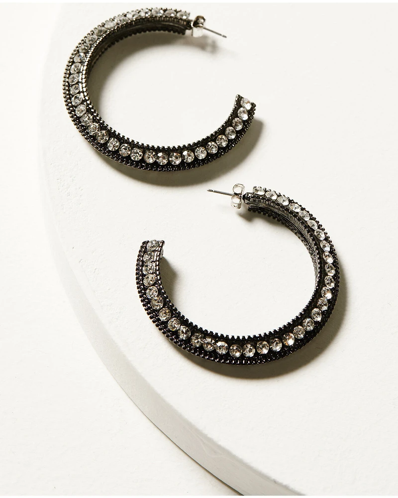 Wonderwest Women's Shimmer Hoop Earrings