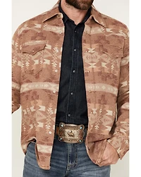 Wrangler Retro Men's Southwestern Print Long Sleeve Snap Western Shirt Jacket