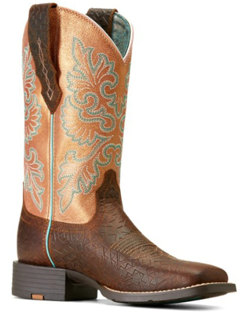 Ariat Women's Round Up StretchFit Western Boots - Broad Square Toe