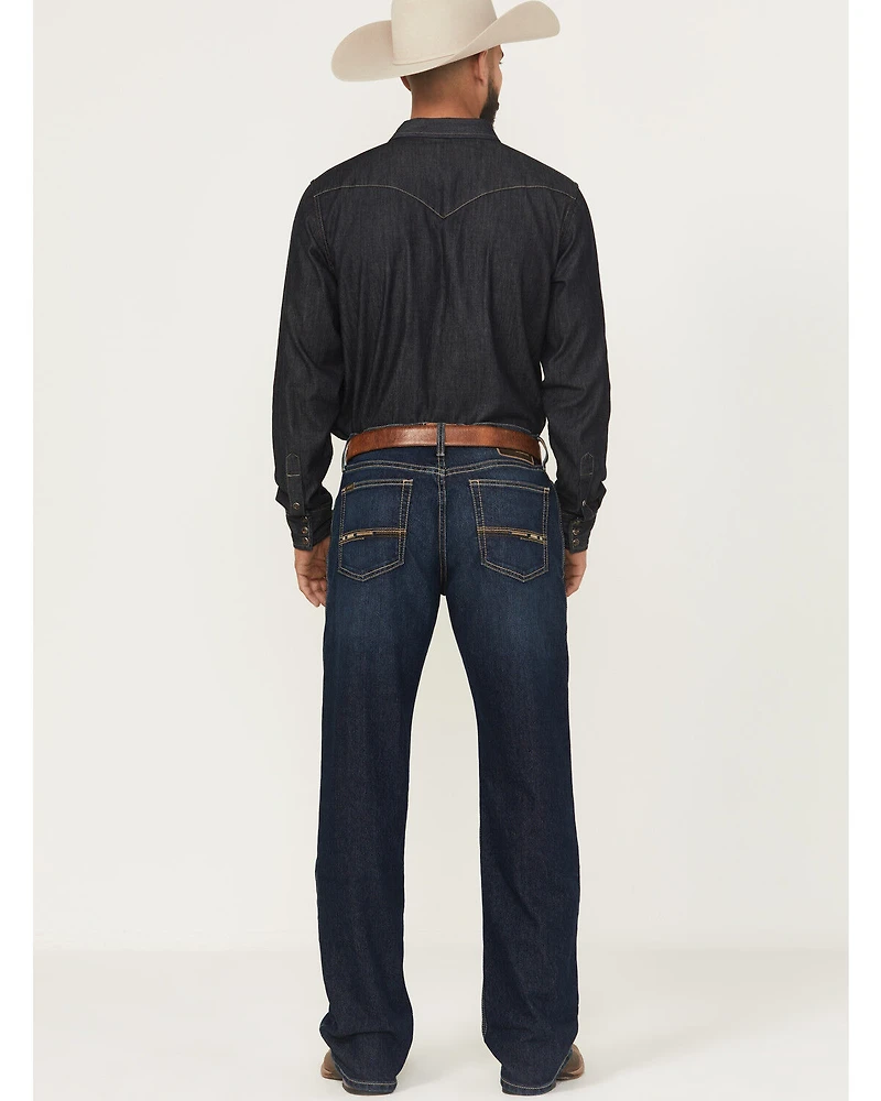 Ariat Men's Dark Wash Hampton Relaxed Bootcut Stretch Denim Jeans