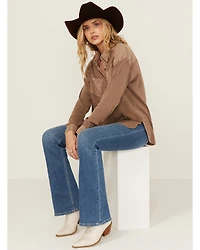 Cleo + Wolf Women's Candie Patchwork Long Sleeve Button-Down Shirt