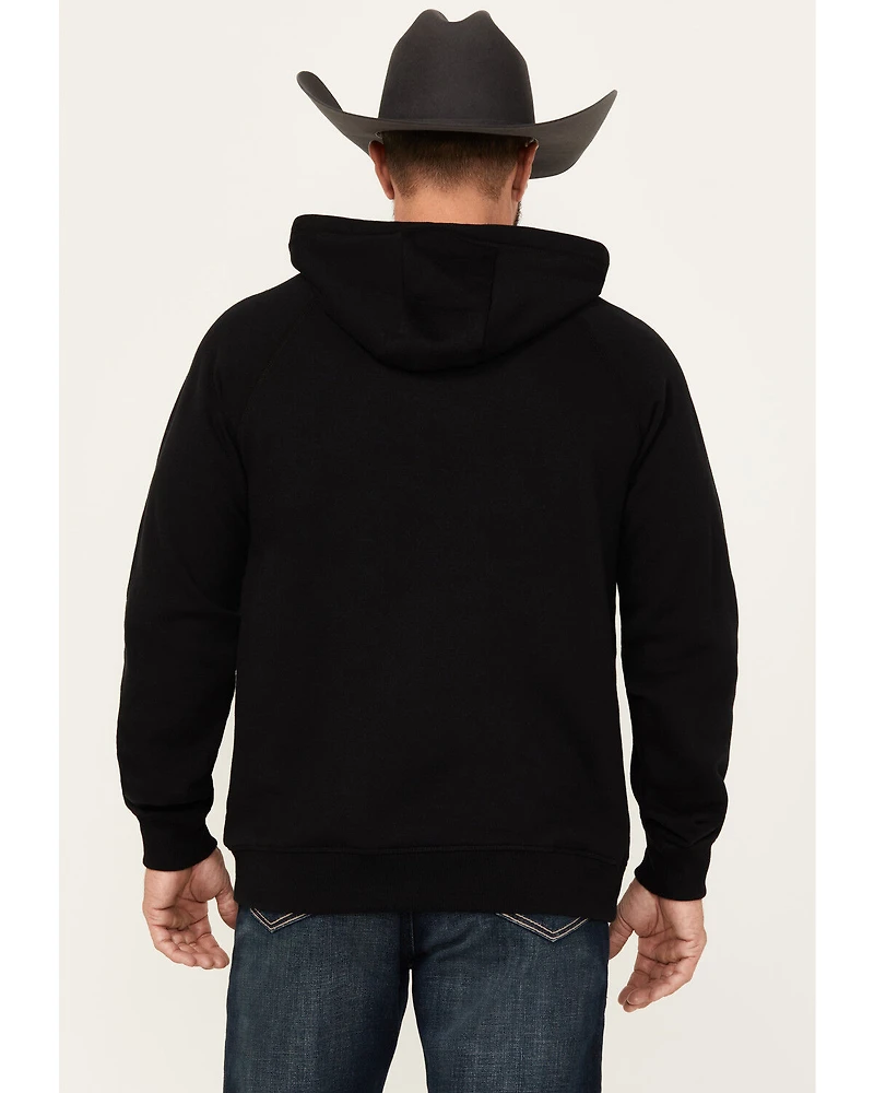 Rock & Roll Denim Men's Southwestern Skull Graphic Hooded Sweatshirt
