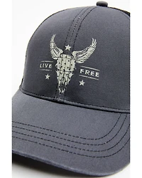 Cody James Men's Live Free Steer Head Ball Cap