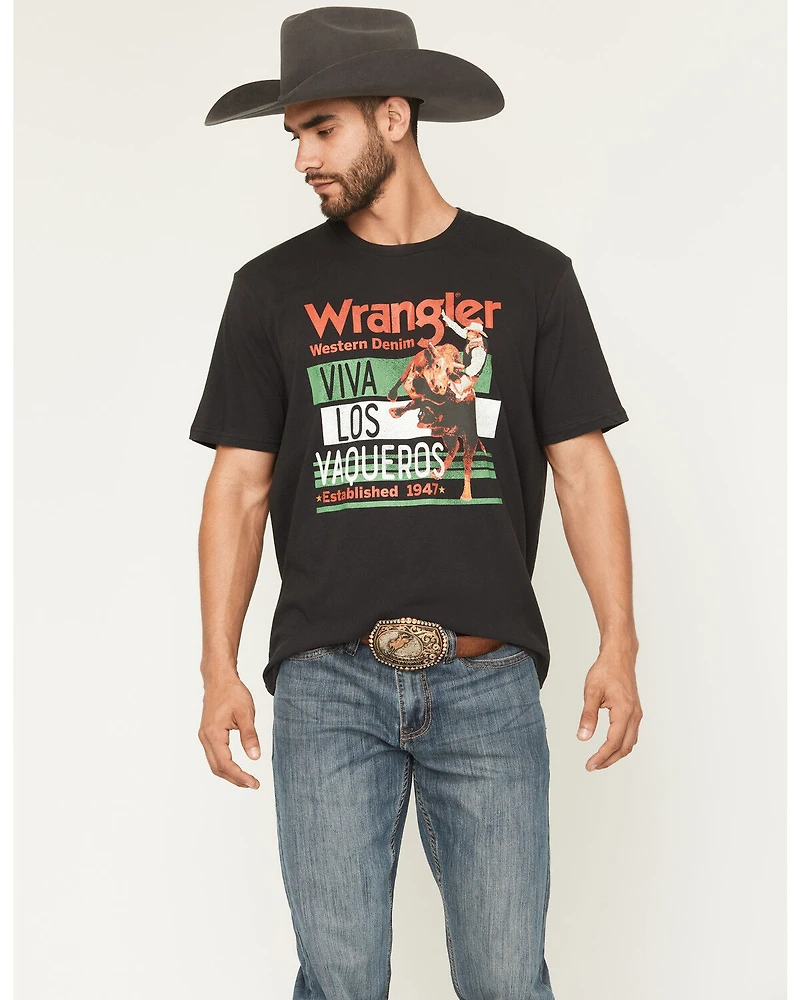 Wrangler Men's Viva Los Vaqueros Short Sleeve Graphic T-Shirt