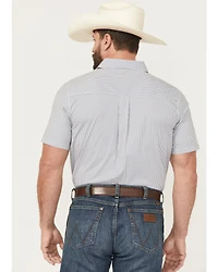 Cody James Men's Salt Lake Geo Print Short Sleeve Button-Down Stretch Western Shirt