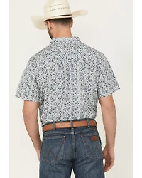 Gibson Trading Co Men's Fan Favorite Floral Print Short Sleeve Snap Western Shirt