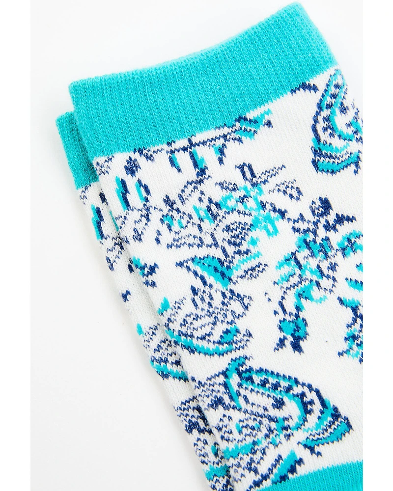 RANK 45® Girls' Ivy Floral Crew Socks