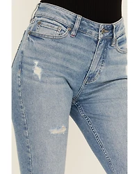 Idyllwind Women's Arbor Medium Wash Outlaw High Rise Flare Super Stretch Denim Jeans