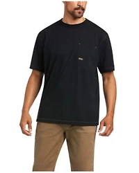Ariat Men's Rebar Workman Reflective Flag Graphic Work Pocket T-Shirt - Big