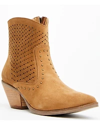Dingo Women's Miss Priss Suede Booties - Round Toe