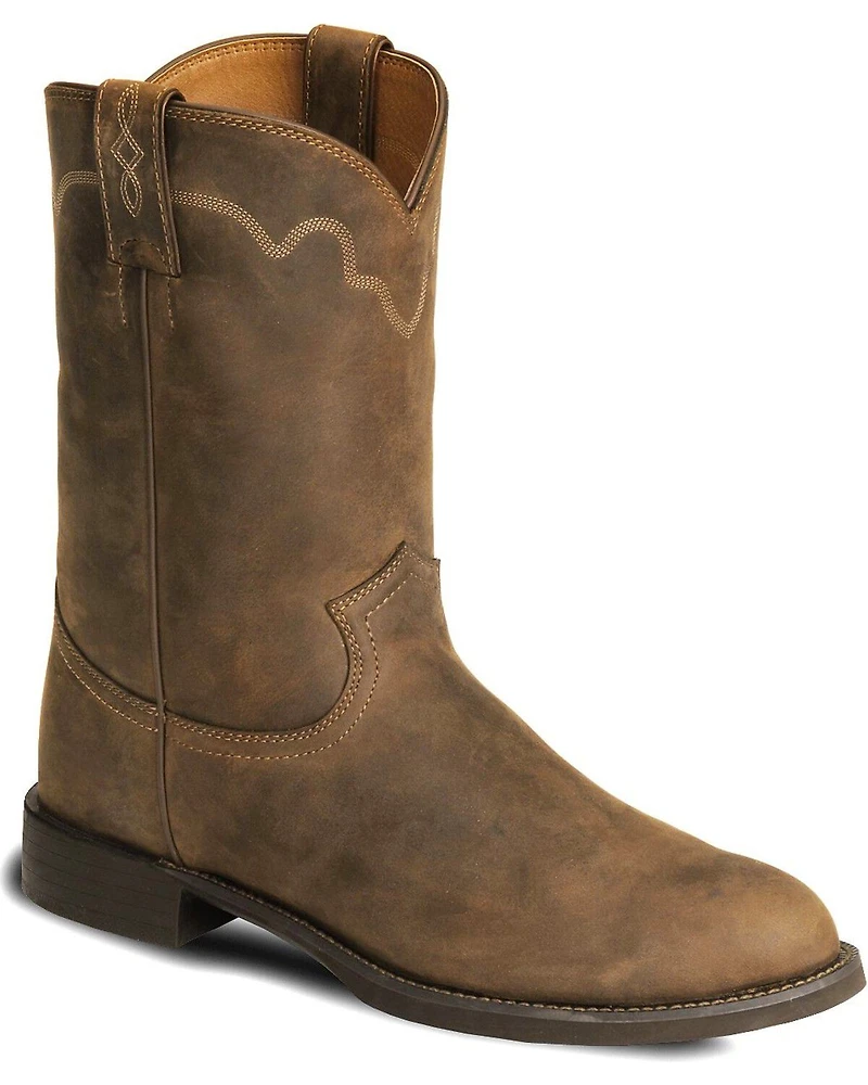 Justin Men's Stampede Roper Western Boots - Round Toe