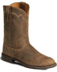 Justin Men's Stampede Roper Western Boots - Round Toe