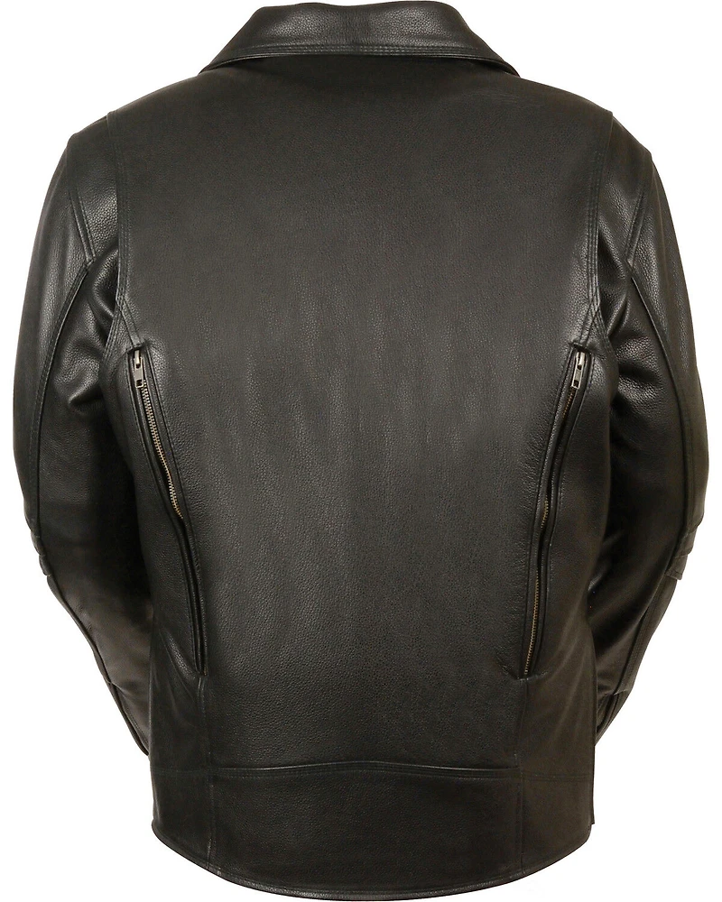 Milwaukee Leather Men's Triple Stitch Extra Long Biker Jacket - 4X