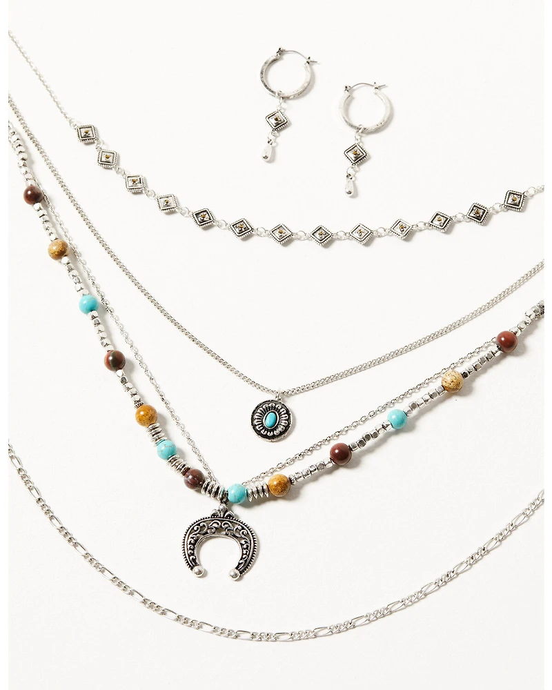 Shyanne Women's Bisbee Falls Multi-Strand Jewelry Set - 2 Piece